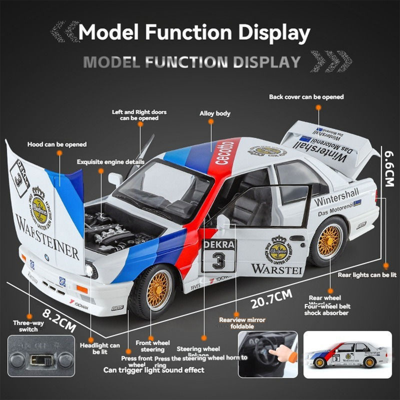 ماکت ماشین مدل BMW M3 E30 1/24