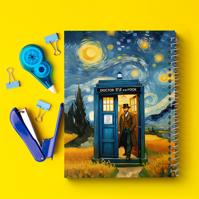 دفتر مشق 100 برگ خندالو طرح ونسان ونگوگ کد N5847