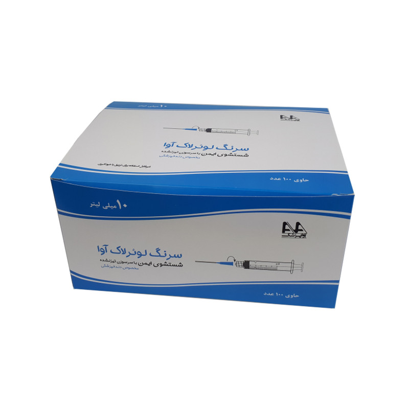 سرنگ شستشو آوا مدل لوئرلاک ظرفیت 10 سی سی بسته 100 عددی