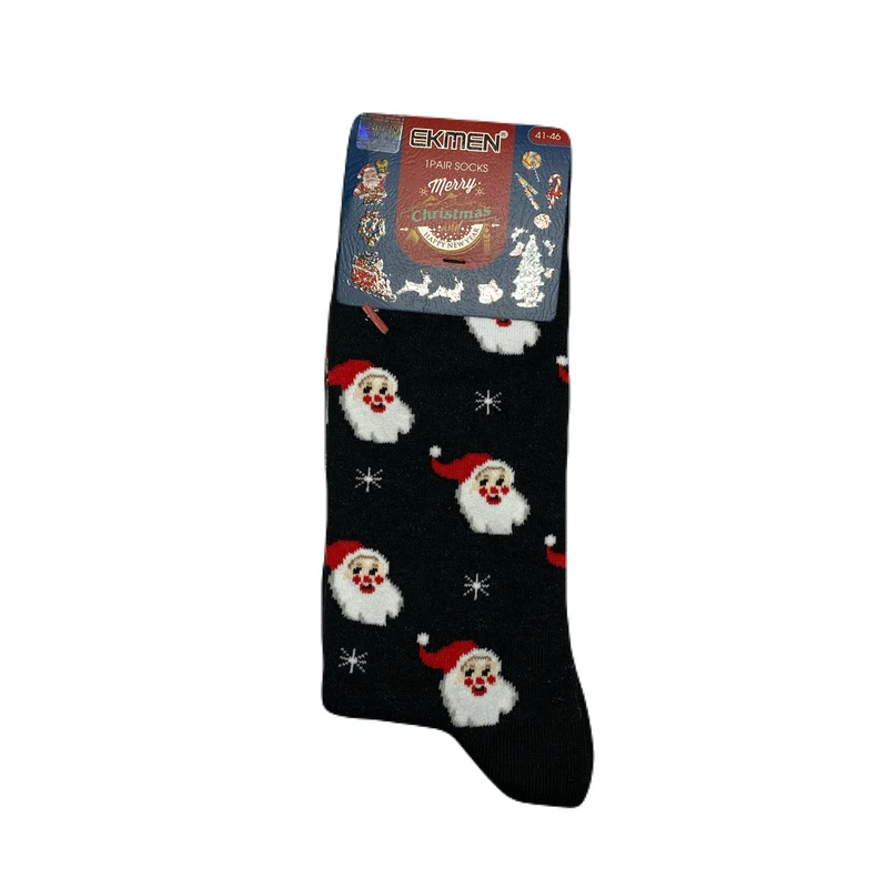 جوراب ساق بلند مردانه اکمن ترک مدل کریسمس