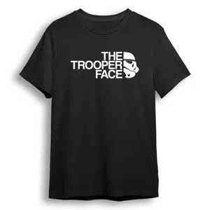 تی شرت آستین کوتاه زنانه مدل Trooper face کد KV86 رنگ مشکی