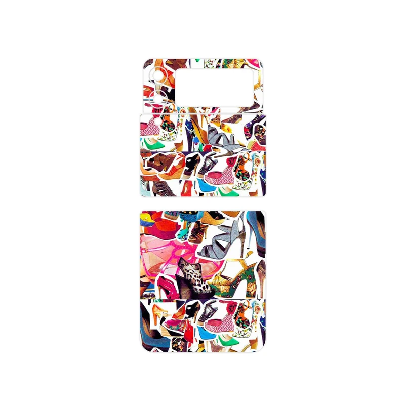 برچسب پوششی ماهوت مدل Collage of High heel Shoes مناسب برای گوشی موبایل سامسونگ Galaxy Z Flip3 5G