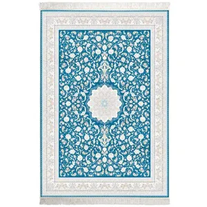 فرش ماشینی محتشم طرح گیتی زمینه اطلسی