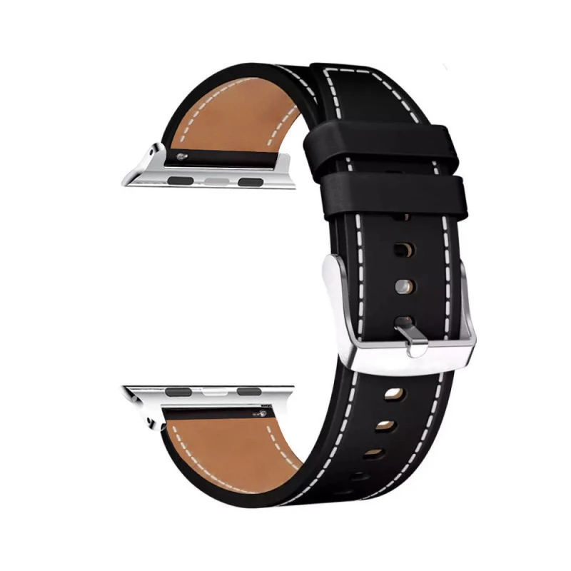 بند گوف مدل Leather-BuckleB مناسب برای اپل واچ سری 10 سایز 42 میلی متری