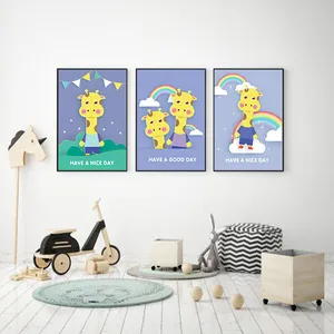 استیکر و تابلو کودک و نوزاد مدل زرافه کد 0185 مجموعه 3 عددی