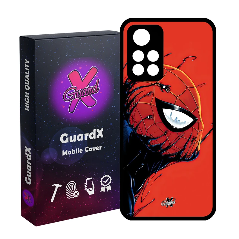 کاور گارد ایکس طرح مرد عنکبوتی مدل Glass10566 مناسب برای گوشی موبایل شیائومی Poco M4 Pro 5G/Redmi Note 11T 5G/Redmi Note 11S 5G