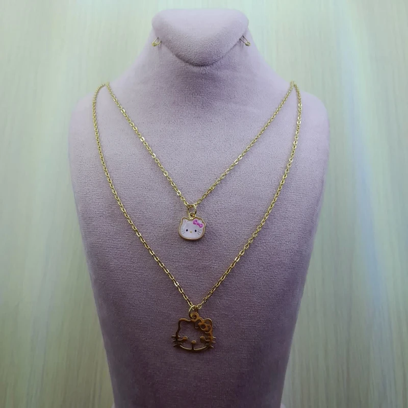 عکس شماره 5 : گردنبند دخترانه مدل کیتی طرح پیشی کد m0345