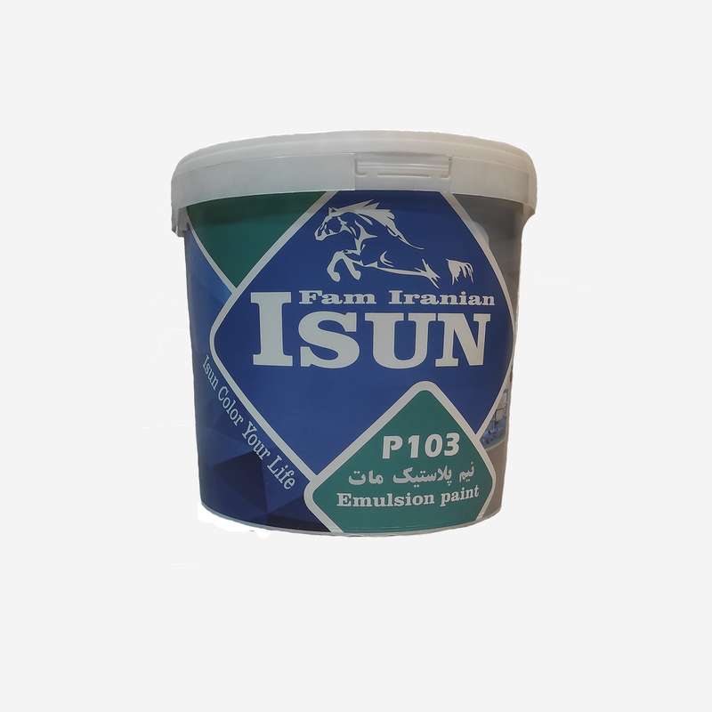 رنگ نیم پلاستیک سفید آیسان فام ایرانیان کد P103 وزن 12 کیلوگرم رنگ نیم پلاستیک سفید آیسان فام ایرانیان کد P103 وزن 12 کیلوگرم