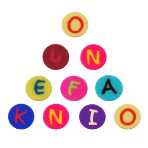 مهره دستبند طرح حروف لاتین مجموعه 10 عددی