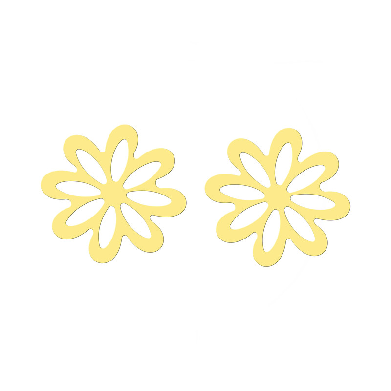 گوشواره طلا 18 عیار زنانه کرابو طرح گل مدل Kr5140
