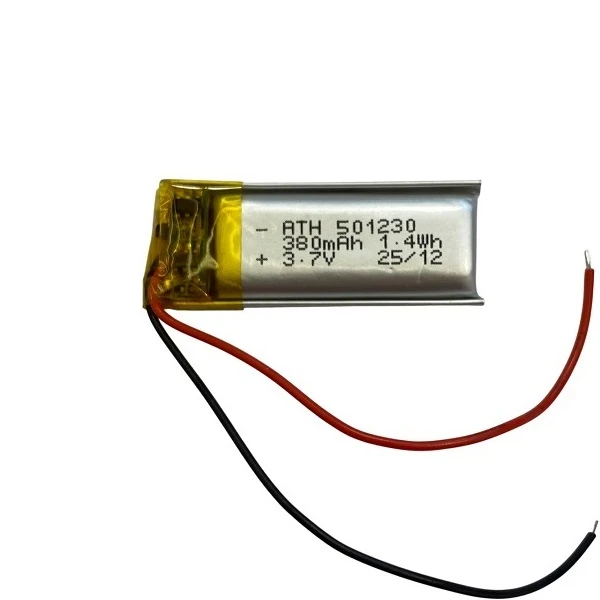 باتری لیتیومی مدل 501230 ظرفیت 380 میلی آمپر ساعت