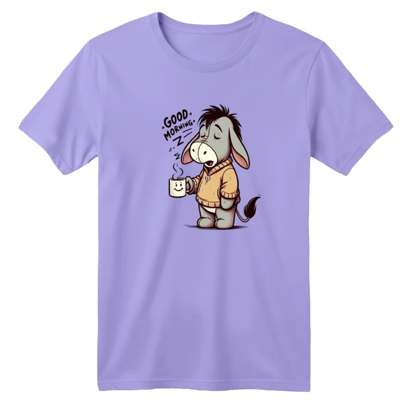 تی‌شرت آستین کوتاه لانگ یقه گرد بچگانه مدل خر بامزه