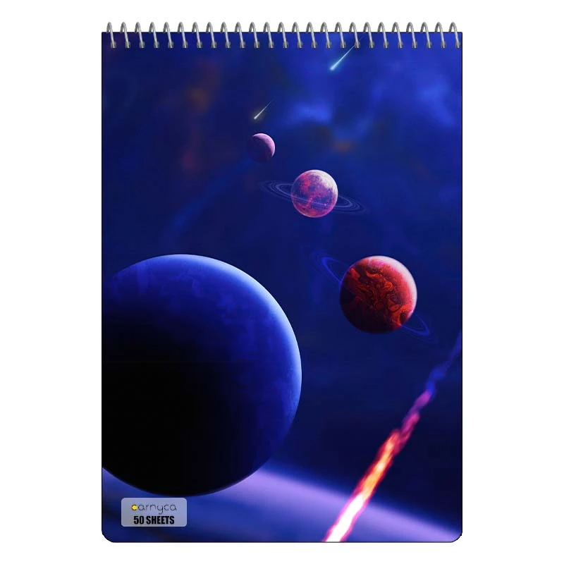 دفتر نقاشی 50 برگ سیمی کارنیکا طرح فضا Space کد 80297