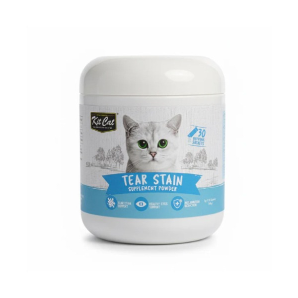 پودر مکمل گربه کیت کت مخصوص سلامت چشم و کاهش لک اشک وزن ۱۵۰ گرم