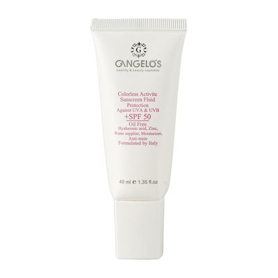 فلوئید ضد آفتاب بی رنگ گانگلوس  SPF 50 مدل water resistant ‌محافظ UVA ،UVB و PA+++ مناسب برای انواع پوست‌ حجم 40 میلی‌لیتر