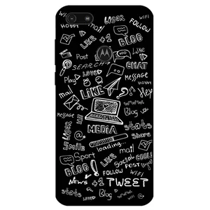 Megafone Social Media 1898 Cover For Motorola Moto E6 Play
