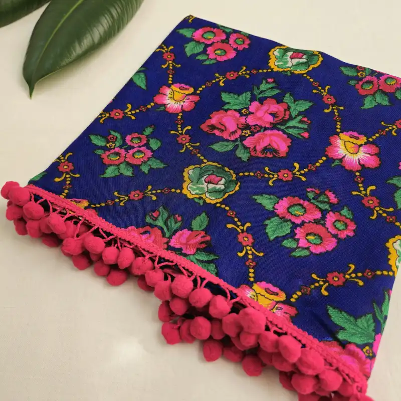 شال زنانه مدل موهر گل زنجیری