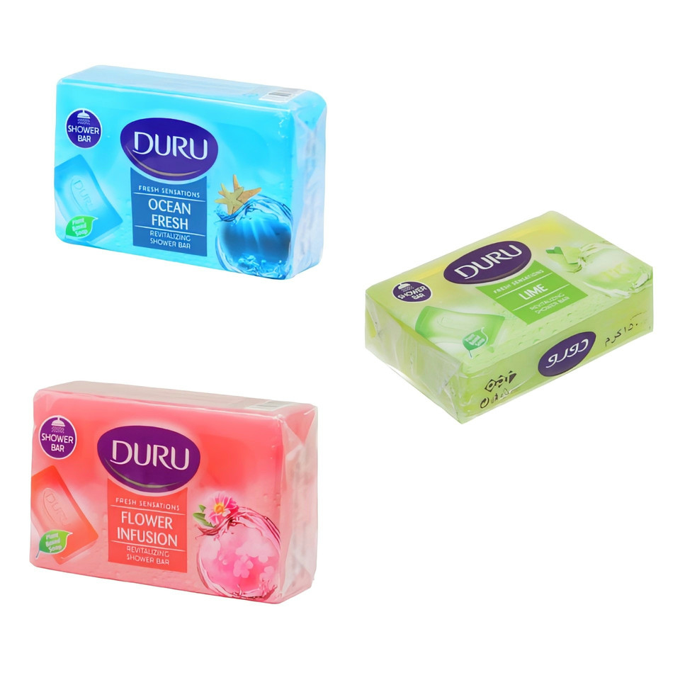 صابون شستشو دورو مدل گل های بهاری - لیمو - اقیانوسی وزن 150 گرم بسته 3 عددی