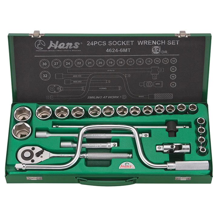 مجموعه 24 عددی آچار بکس هنس مدل 4624 -6MT 