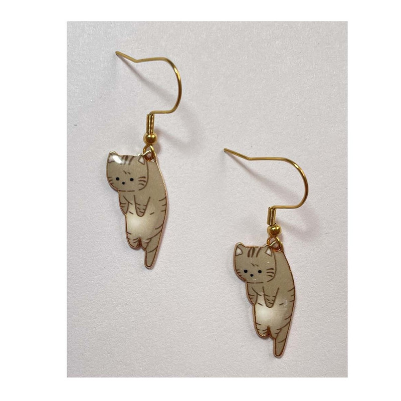 گوشواره زنانه مدل گربه ملوس کد 56