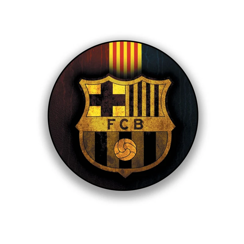 زیر لیوانی طرح لوگو تیم فوتبال بارسولونا مدل FCB 