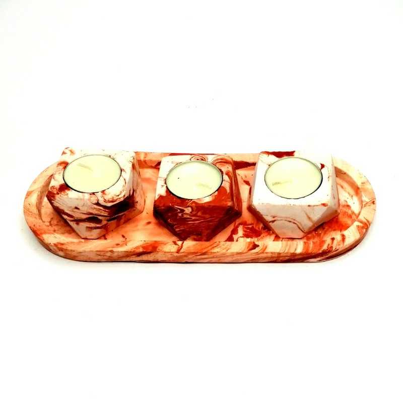 جاشمعی طرح مرمر مدل H3  مجموعه 4 عددی