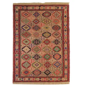 گلیم دستباف دو متری طرح سوزنی کد 632