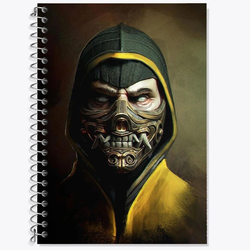 دفتر زبان 50 برگ خندالو مدل سه خط طرح بازی مورتال کمبت Mortal Kombat کد 29794