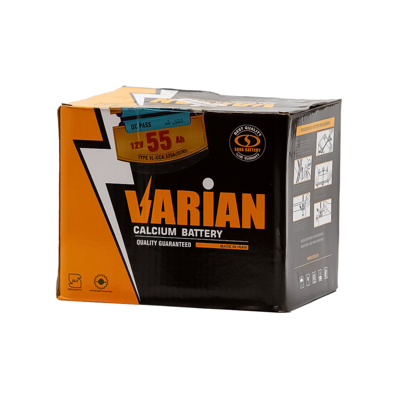 باتری اتمی خودرو صبا باتری مدل 55 آمپر واریان