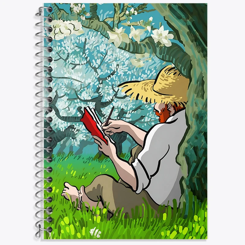 دفتر نت موسیقی 50 برگ خندالو طرح ونسان ونگوگ کد F5073