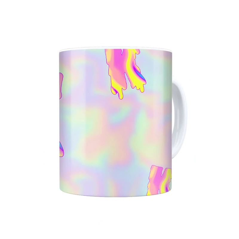 ماگ ترمه طراحان ایده مدل حرف K هولوگرامی کد cfp2987