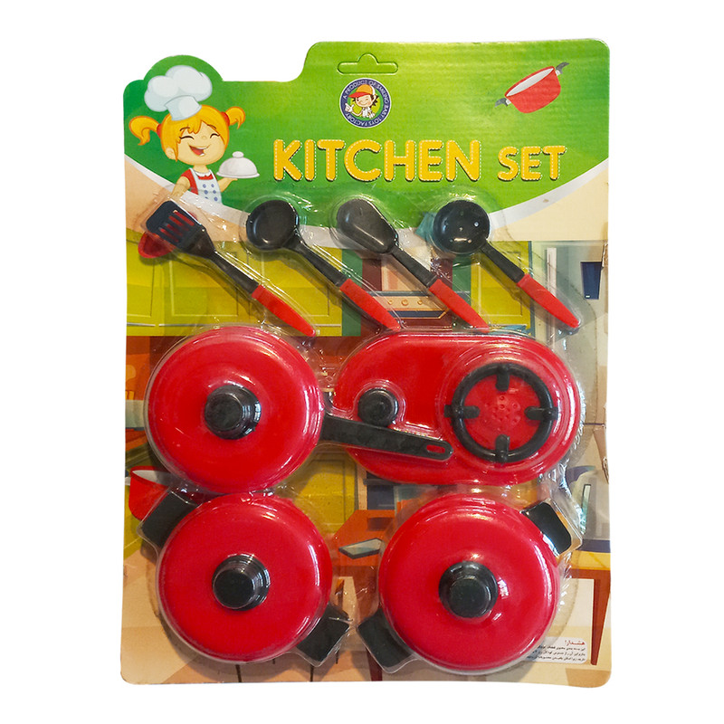 ست اسباب بازی آشپزخانه مدل آشپز کوچولو کد 9033 مجموعه 8 عددی