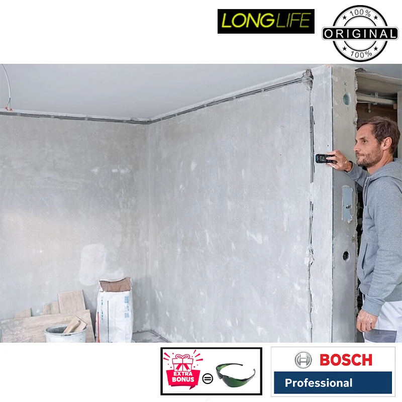 عکس شماره 16 : متر لیزری بوش مدل glm 50-27 cg extra green glass برد 50 متر