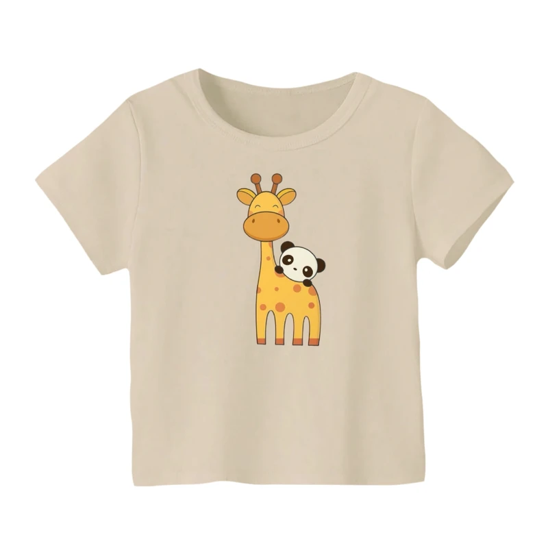 تی شرت آستین کوتاه بچگانه مدل زرافه کد ۲۳