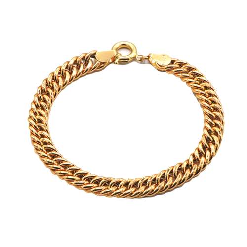 دستبند طلا 18 عیار زنانه مدل crt8 طرح کارتیه دوبل