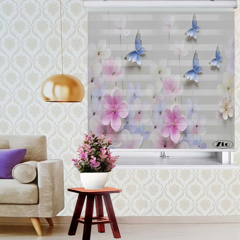 پرده زبرا زیو کد 3D1049 سایز 150x150 سانتی متر