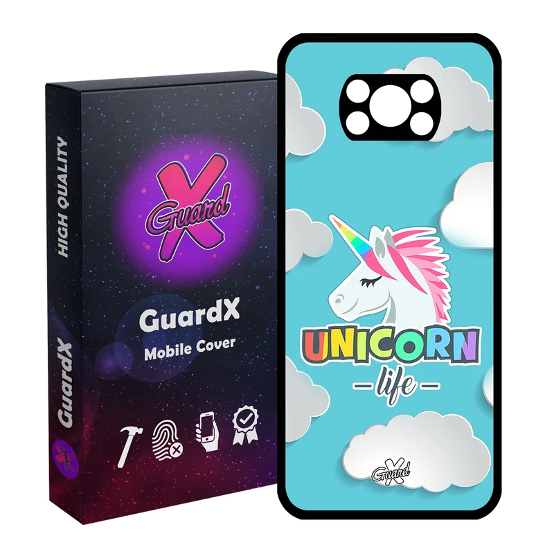 کاور گارد ایکس طرح Unicorn مدل Glass10060 مناسب برای گوشی موبایل شیائومی Poco X3 Pro