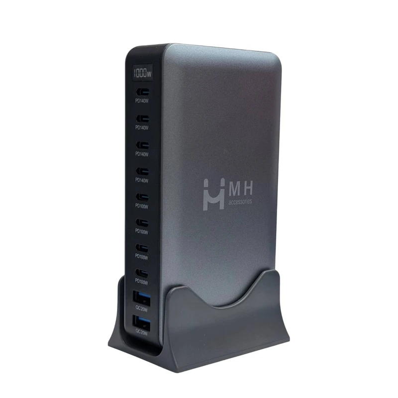 شارژر رومیزی 140 وات 10 پورت مدل MH_1000W