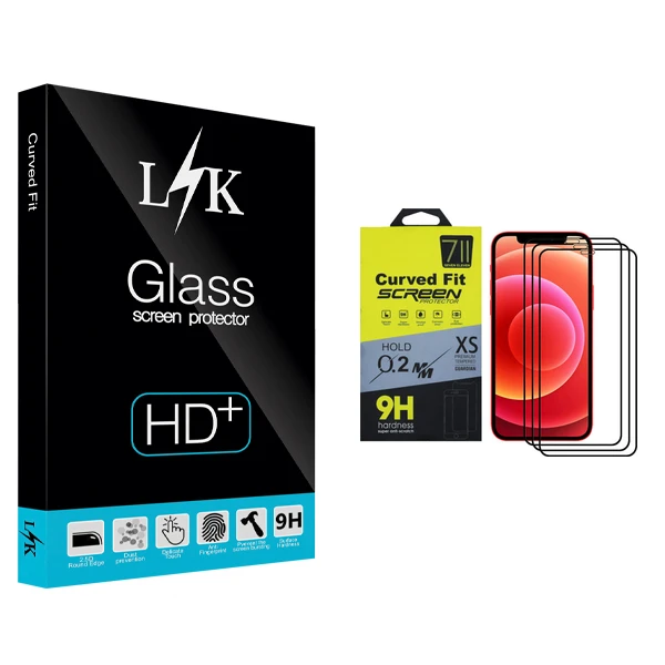 محافظ صفحه نمایش ال کی مدل +HD مناسب برای گوشی موبایل اپل iPhone 12 Pro Max بسته سه عددی
