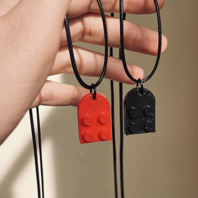 گردنبند مدل پازل لگو بسته دو عددی گردنبند مدل پازل لگو بسته دو عددی