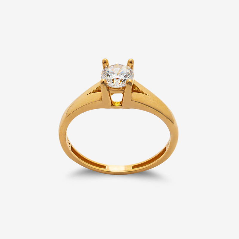 انگشتر طلا 18 عیار زنانه طلای صداقت مدل AN-ST2 سایز 54