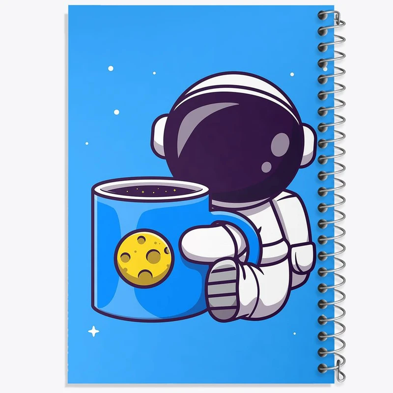 دفتر مشق 100 برگ خندالو طرح فضانورد کد 25116