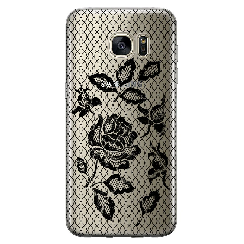 کاور مگافون طرح گل مدل C43-B مناسب برای گوشی موبایل سامسونگ Galaxy S6 Edge 