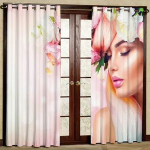  پرده مدل دختر  مخمل پانچی کد 1319 سایز 140x280 سانتی متر