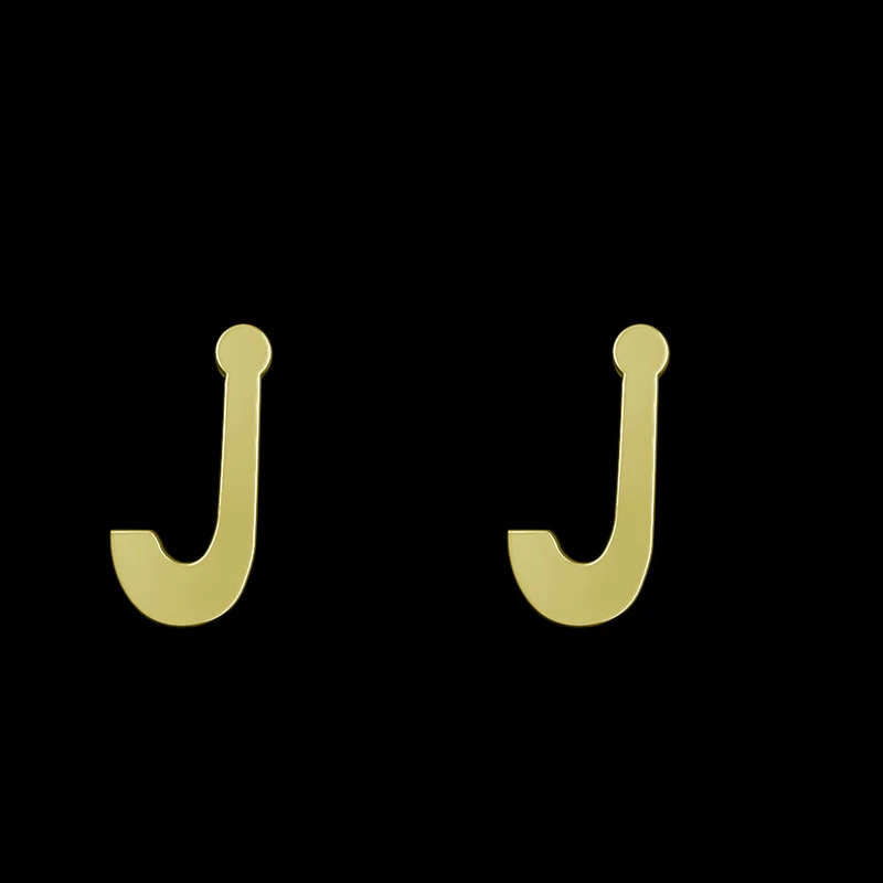 گوشواره طلا 18 عیار زنانه مدوپد مدل حرف J کد GA1-16636