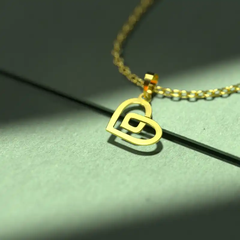 گردنبند طلا 18 عیار زنانه مدوپد مدل  طرح قلب کد E1246