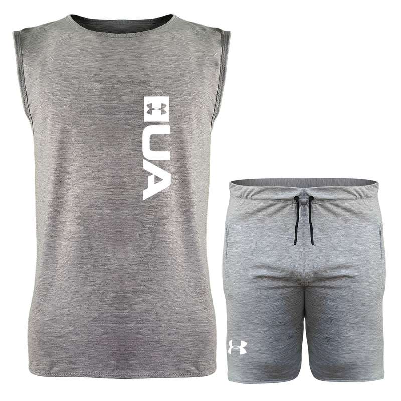 ست تاپ و شلوارک مردانه مدل 140136312 رنگ طوسی