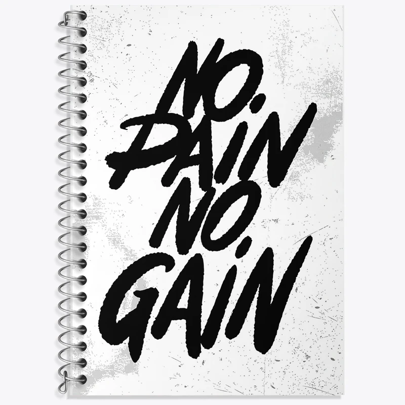 دفتر زبان 50 برگ خندالو مدل دو خط طرح No Pain No Gain کد F1511