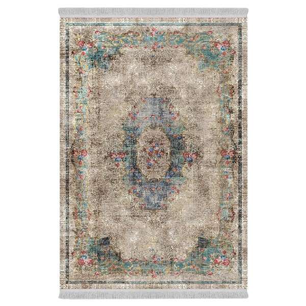 فرش پارچه‌ای دفه مدل فرشینه طرح مدرن کد 1004