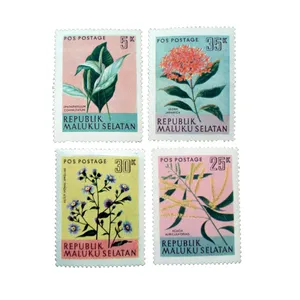 تمبر یادگاری مدل گل و گیاه  کد DS3024 مجموعه 4 عددی